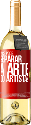 29,95 € Envio grátis | Vinho branco Edição WHITE você pode separar a arte do artista? Etiqueta Vermelha. Etiqueta personalizável Vinho jovem Colheita 2024 Verdejo