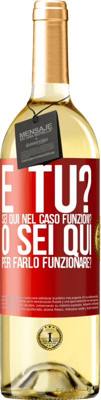 29,95 € Spedizione Gratuita | Vino bianco Edizione WHITE e tu? Sei qui nel caso funzioni, o sei qui per farlo funzionare? Etichetta Rossa. Etichetta personalizzabile Vino giovane Raccogliere 2023 Verdejo