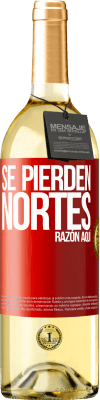 29,95 € Envío gratis | Vino Blanco Edición WHITE Se pierden nortes. Razón aquí Etiqueta Roja. Etiqueta personalizable Vino joven Cosecha 2025 Verdejo