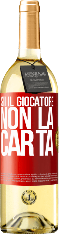 29,95 € Spedizione Gratuita | Vino bianco Edizione WHITE Sii il giocatore, non la carta Etichetta Rossa. Etichetta personalizzabile Vino giovane Raccogliere 2024 Verdejo