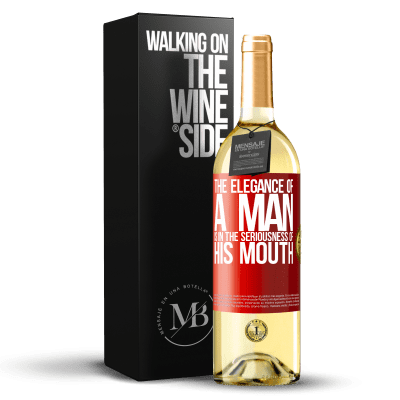 «The elegance of a man is in the seriousness of his mouth» WHITE Edition
