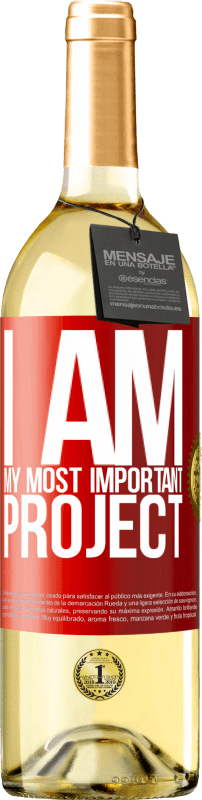 29,95 € Free Shipping | White Wine WHITE Edition I am my most important project Red Label. Customizable label Young wine Harvest 2023 Verdejo