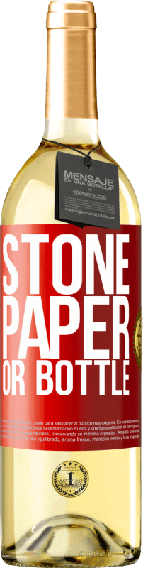 29,95 € Free Shipping | White Wine WHITE Edition Stone, paper or bottle Red Label. Customizable label Young wine Harvest 2023 Verdejo