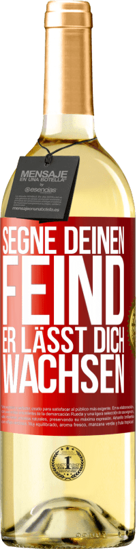 29,95 € Kostenloser Versand | Weißwein WHITE Ausgabe Segne deinen Feind. Er lässt dich wachsen Rote Markierung. Anpassbares Etikett Junger Wein Ernte 2024 Verdejo