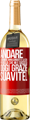 29,95 € Spedizione Gratuita | Vino bianco Edizione WHITE Andare a dormire annusandoti è la cosa più bella che mi è successa oggi. Grazie Suavitel Etichetta Rossa. Etichetta personalizzabile Vino giovane Raccogliere 2023 Verdejo