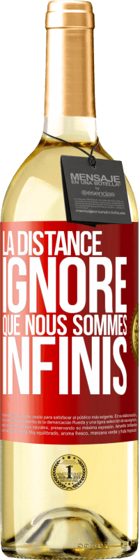 29,95 € Envoi gratuit | Vin blanc Édition WHITE La distance ignore que nous sommes infinis Étiquette Rouge. Étiquette personnalisable Vin jeune Récolte 2024 Verdejo