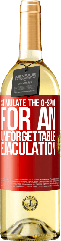 29,95 € Free Shipping | White Wine WHITE Edition Stimulate the G-spot for an unforgettable ejaculation Red Label. Customizable label Young wine Harvest 2023 Verdejo