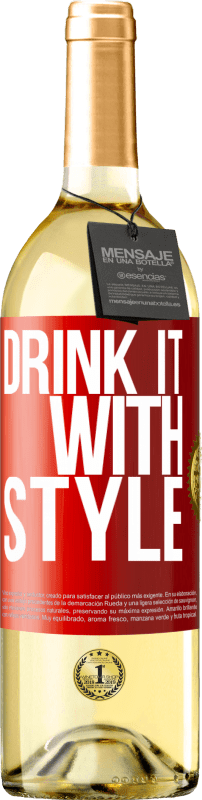 29,95 € Free Shipping | White Wine WHITE Edition Drink it with style Red Label. Customizable label Young wine Harvest 2023 Verdejo