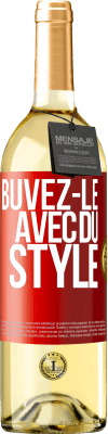 29,95 € Envoi gratuit | Vin blanc Édition WHITE Buvez-le avec du style Étiquette Rouge. Étiquette personnalisable Vin jeune Récolte 2023 Verdejo