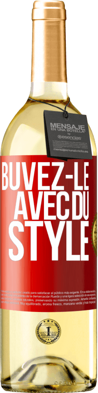 29,95 € Envoi gratuit | Vin blanc Édition WHITE Buvez-le avec du style Étiquette Rouge. Étiquette personnalisable Vin jeune Récolte 2025 Verdejo