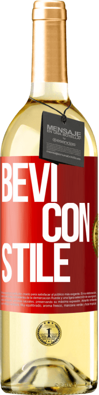 29,95 € Spedizione Gratuita | Vino bianco Edizione WHITE Bevi con stile Etichetta Rossa. Etichetta personalizzabile Vino giovane Raccogliere 2023 Verdejo
