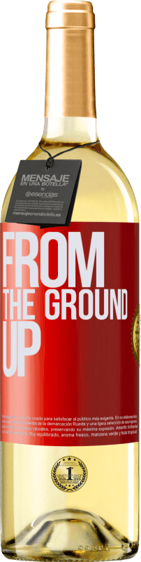 29,95 € Envío gratis | Vino Blanco Edición WHITE From The Ground Up Etiqueta Roja. Etiqueta personalizable Vino joven Cosecha 2024 Verdejo