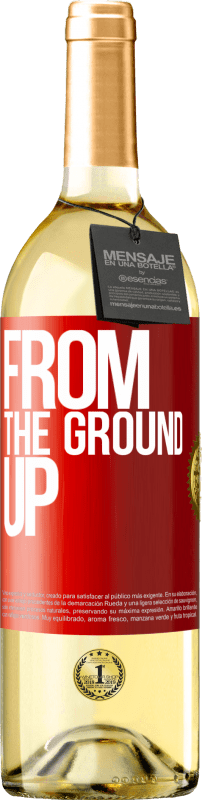 29,95 € Spedizione Gratuita | Vino bianco Edizione WHITE From The Ground Up Etichetta Rossa. Etichetta personalizzabile Vino giovane Raccogliere 2023 Verdejo