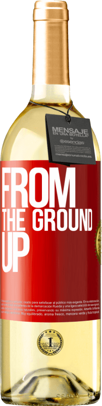 29,95 € Spedizione Gratuita | Vino bianco Edizione WHITE From The Ground Up Etichetta Rossa. Etichetta personalizzabile Vino giovane Raccogliere 2024 Verdejo