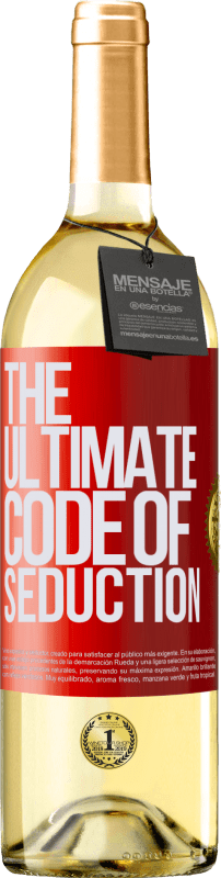 29,95 € Envío gratis | Vino Blanco Edición WHITE The ultimate code of seduction Etiqueta Roja. Etiqueta personalizable Vino joven Cosecha 2024 Verdejo