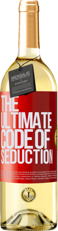 29,95 € Kostenloser Versand | Weißwein WHITE Ausgabe The ultimate code of seduction Rote Markierung. Anpassbares Etikett Junger Wein Ernte 2024 Verdejo