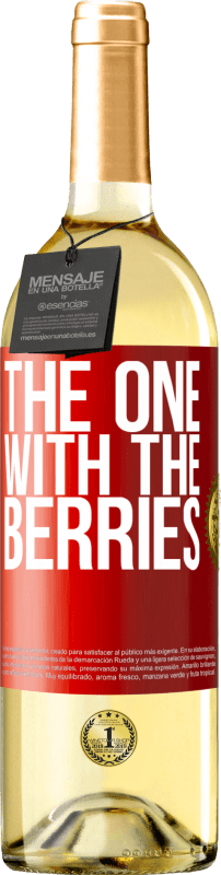 29,95 € Spedizione Gratuita | Vino bianco Edizione WHITE The one with the berries Etichetta Rossa. Etichetta personalizzabile Vino giovane Raccogliere 2024 Verdejo