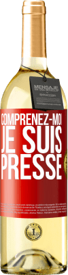 29,95 € Envoi gratuit | Vin blanc Édition WHITE Comprenez-moi, je suis pressé Étiquette Rouge. Étiquette personnalisable Vin jeune Récolte 2024 Verdejo