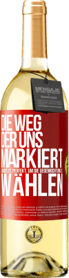 29,95 € Kostenloser Versand | Weißwein WHITE Ausgabe Die Weg, der uns markiert wurde ist perfekt, um die Gegenrichtung zu wählen Rote Markierung. Anpassbares Etikett Junger Wein Ernte 2024 Verdejo