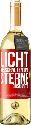 29,95 € Kostenloser Versand | Weißwein WHITE Ausgabe Licht ausschalten und Sterne einschalten Rote Markierung. Anpassbares Etikett Junger Wein Ernte 2023 Verdejo