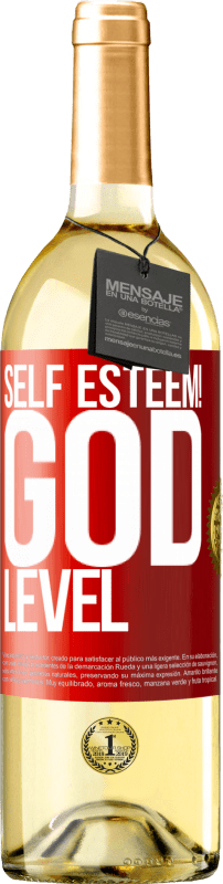 29,95 € Free Shipping | White Wine WHITE Edition Self esteem! God level Red Label. Customizable label Young wine Harvest 2024 Verdejo