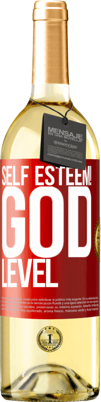 29,95 € Free Shipping | White Wine WHITE Edition Self esteem! God level Red Label. Customizable label Young wine Harvest 2025 Verdejo