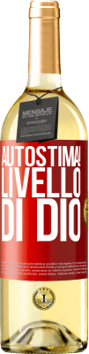 29,95 € Spedizione Gratuita | Vino bianco Edizione WHITE Autostima! Livello di Dio Etichetta Rossa. Etichetta personalizzabile Vino giovane Raccogliere 2024 Verdejo