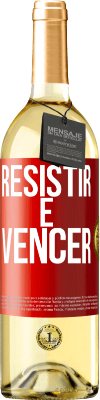 29,95 € Envio grátis | Vinho branco Edição WHITE Resistir é vencer Etiqueta Vermelha. Etiqueta personalizável Vinho jovem Colheita 2024 Verdejo