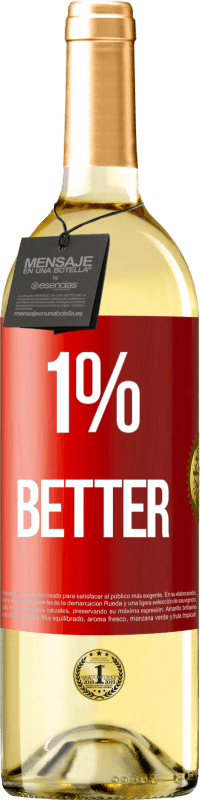 29,95 € Spedizione Gratuita | Vino bianco Edizione WHITE 1% Better Etichetta Rossa. Etichetta personalizzabile Vino giovane Raccogliere 2023 Verdejo