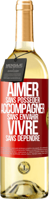 29,95 € Envoi gratuit | Vin blanc Édition WHITE Aimer sans posséder, accompagner sans envahir, vivre sans dépendre Étiquette Rouge. Étiquette personnalisable Vin jeune Récolte 2025 Verdejo