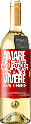 29,95 € Spedizione Gratuita | Vino bianco Edizione WHITE Amare senza possedere, accompagnare senza invadere, vivere senza dipendere Etichetta Rossa. Etichetta personalizzabile Vino giovane Raccogliere 2024 Verdejo