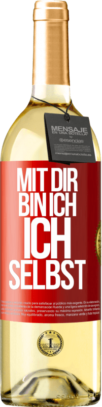 29,95 € Kostenloser Versand | Weißwein WHITE Ausgabe Mit dir bin ich ich selbst Rote Markierung. Anpassbares Etikett Junger Wein Ernte 2023 Verdejo