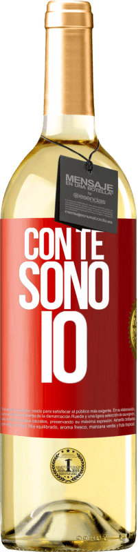 29,95 € Spedizione Gratuita | Vino bianco Edizione WHITE Con te sono io Etichetta Rossa. Etichetta personalizzabile Vino giovane Raccogliere 2023 Verdejo