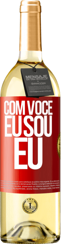 29,95 € Envio grátis | Vinho branco Edição WHITE Com você eu sou eu Etiqueta Vermelha. Etiqueta personalizável Vinho jovem Colheita 2024 Verdejo