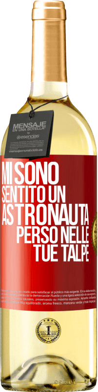 29,95 € Spedizione Gratuita | Vino bianco Edizione WHITE Mi sono sentito un astronauta perso nelle tue talpe Etichetta Rossa. Etichetta personalizzabile Vino giovane Raccogliere 2024 Verdejo