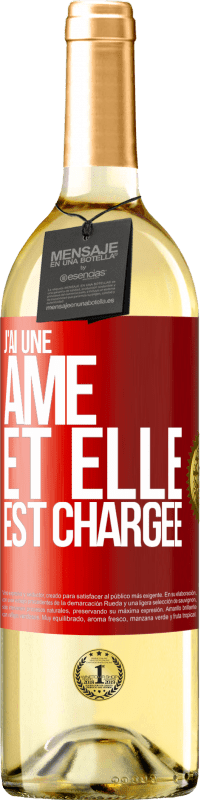 29,95 € Envoi gratuit | Vin blanc Édition WHITE J'ai une âme et elle est chargée Étiquette Rouge. Étiquette personnalisable Vin jeune Récolte 2023 Verdejo