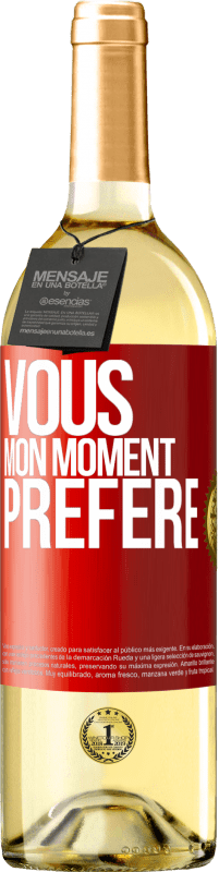 29,95 € Envoi gratuit | Vin blanc Édition WHITE Vous. Mon moment préféré Étiquette Rouge. Étiquette personnalisable Vin jeune Récolte 2024 Verdejo