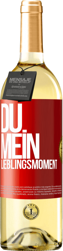 29,95 € Kostenloser Versand | Weißwein WHITE Ausgabe Du. Mein Lieblingsmoment Rote Markierung. Anpassbares Etikett Junger Wein Ernte 2023 Verdejo