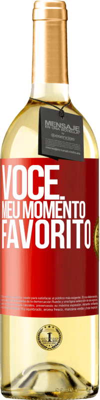 29,95 € Envio grátis | Vinho branco Edição WHITE Você. Meu momento favorito Etiqueta Vermelha. Etiqueta personalizável Vinho jovem Colheita 2023 Verdejo