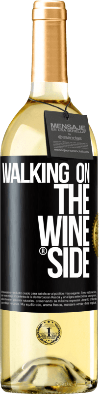 29,95 € Бесплатная доставка | Белое вино Издание WHITE Walking on the Wine Side® Черная метка. Настраиваемая этикетка Молодое вино Урожай 2024 Verdejo