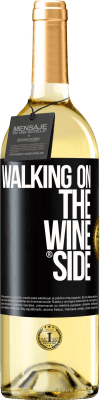 29,95 € Envío gratis | Vino Blanco Edición WHITE Walking on the Wine Side® Etiqueta Negra. Etiqueta personalizable Vino joven Cosecha 2024 Verdejo