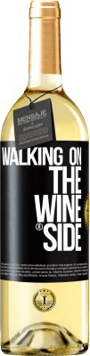 29,95 € Kostenloser Versand | Weißwein WHITE Ausgabe Walking on the Wine Side® Schwarzes Etikett. Anpassbares Etikett Junger Wein Ernte 2024 Verdejo