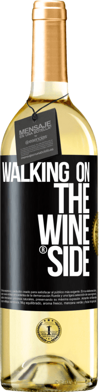 29,95 € Kostenloser Versand | Weißwein WHITE Ausgabe Walking on the Wine Side® Schwarzes Etikett. Anpassbares Etikett Junger Wein Ernte 2023 Verdejo