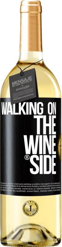 29,95 € Kostenloser Versand | Weißwein WHITE Ausgabe Walking on the Wine Side® Schwarzes Etikett. Anpassbares Etikett Junger Wein Ernte 2024 Verdejo