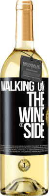 29,95 € Envio grátis | Vinho branco Edição WHITE Walking on the Wine Side® Etiqueta Preta. Etiqueta personalizável Vinho jovem Colheita 2023 Verdejo