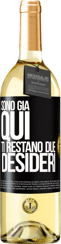 29,95 € Spedizione Gratuita | Vino bianco Edizione WHITE Sono già qui. Ti restano due desideri Etichetta Nera. Etichetta personalizzabile Vino giovane Raccogliere 2024 Verdejo