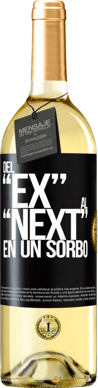 29,95 € 免费送货 | 白葡萄酒 WHITE版 Del EX al NEXT en un sorbo 黑标. 可自定义的标签 青年酒 收成 2024 Verdejo