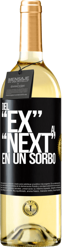 29,95 € Spedizione Gratuita | Vino bianco Edizione WHITE Del EX al NEXT en un sorbo Etichetta Nera. Etichetta personalizzabile Vino giovane Raccogliere 2024 Verdejo