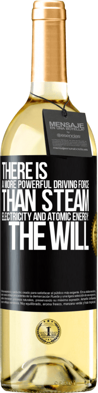 29,95 € Free Shipping | White Wine WHITE Edition There is a more powerful driving force than steam, electricity and atomic energy: The will Black Label. Customizable label Young wine Harvest 2024 Verdejo