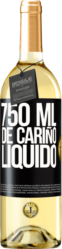 29,95 € Envío gratis | Vino Blanco Edición WHITE 750 ml. de cariño líquido Etiqueta Negra. Etiqueta personalizable Vino joven Cosecha 2023 Verdejo